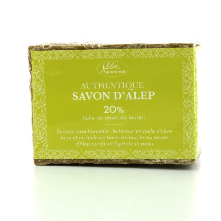 Savon d’Alep 36 x 200 gr Tradition 20% avec film et étiquette
