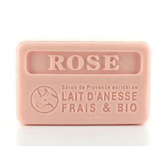 Savon rose au lait d'ânesse 100g