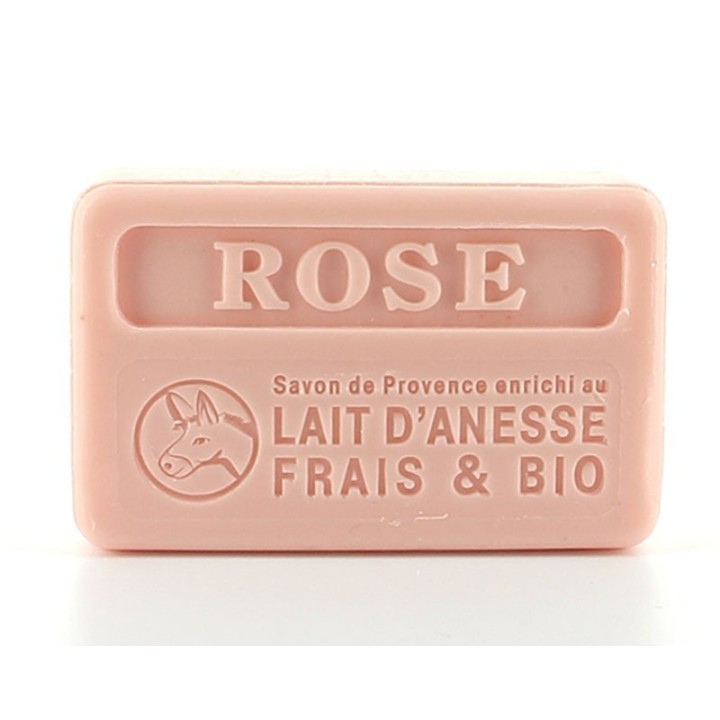 Savon rose au lait d'ânesse 100g