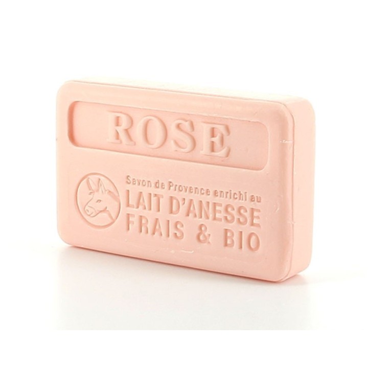 Savon rose au lait d'ânesse 100g