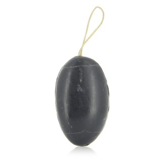 Savon Galet au Charbon végétal activé 155 g avec corde