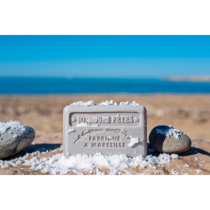 Joyeuses Fêtes Argent Savonnette Marseillaise 125 g