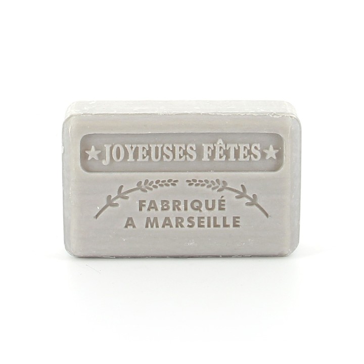 Joyeuses Fêtes Argent Savonnette Marseillaise 125 g