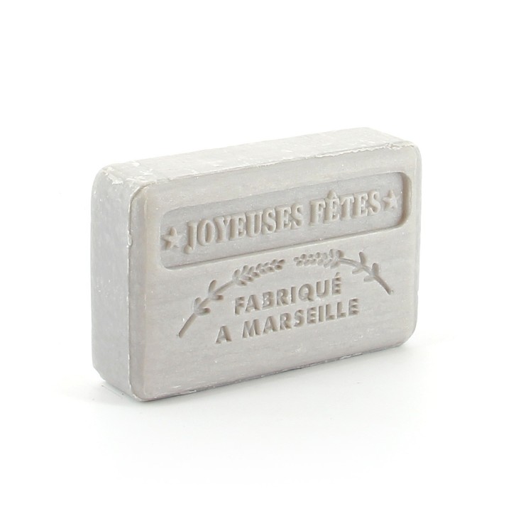 Joyeuses Fêtes Argent Savonnette Marseillaise 125 g