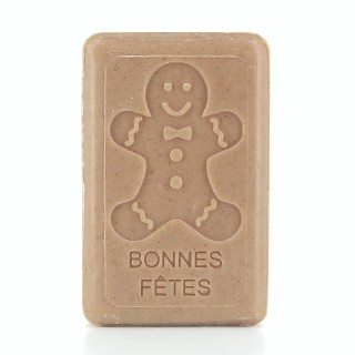 Bonnes Fêtes Bonhomme Pain d'Epices Savonnette Marseillaise 125 g