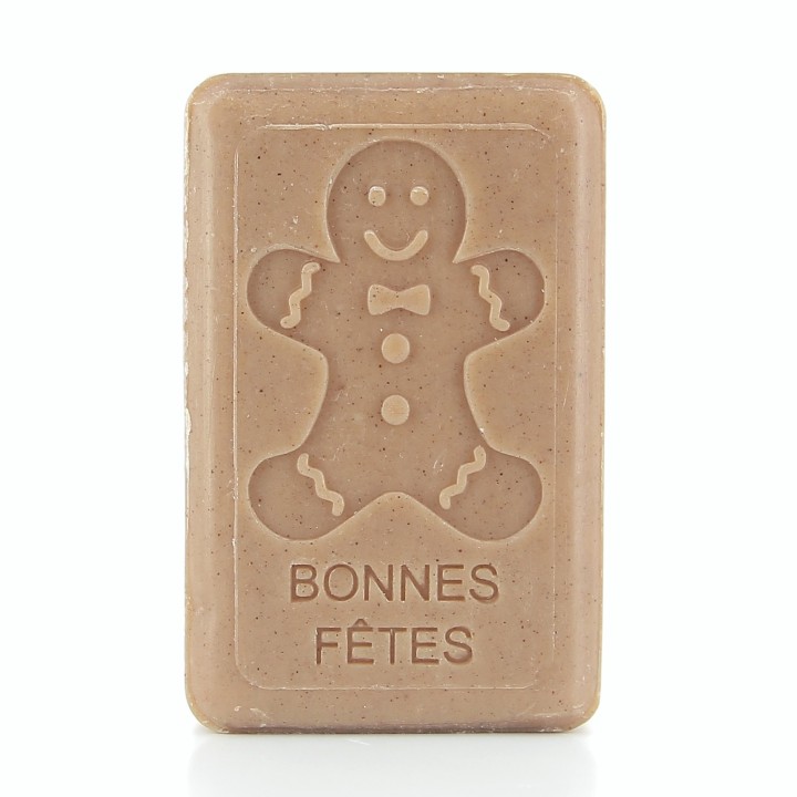 Bonnes Fêtes Bonhomme Pain d'Epices Savonnette Marseillaise 125 g