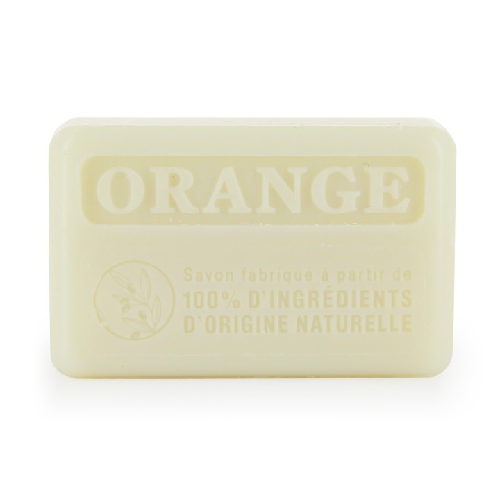 Savonnette à l'HE d'Orange - Nature 100% - fabriquée à Marseille - 125 g.
